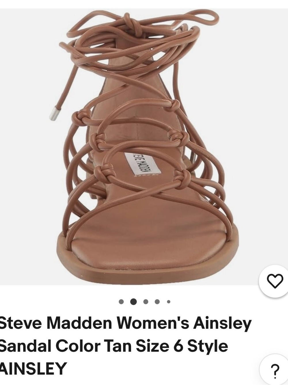 Steve Madden Ainsley Lace-Up Gladiator Sandal in Tan